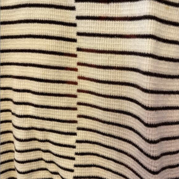 AllSaints Plex Jumper Striped Crewneck black white sweater FADED Medium - Picture 3 of 6